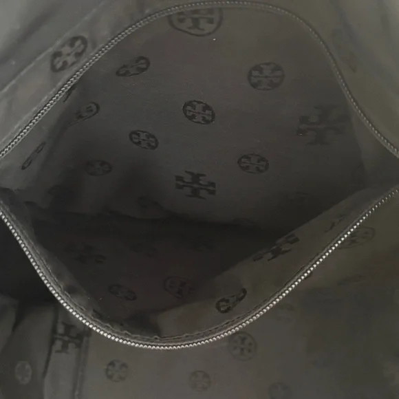 Tory Burch Black Nylon Patent Leather Tote - Picture 5 of 14